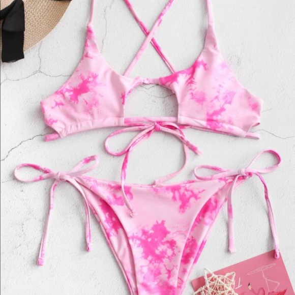 PINK TIE DYE BIKINI - Picture 1 of 5